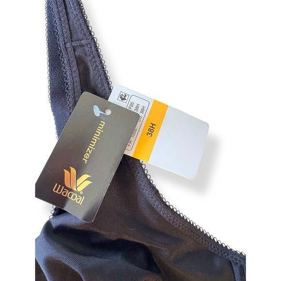 New Wacoal Comfort Black Underwire Minimizer Full Cup Bra Women’s 38H - Picture 3 of 6